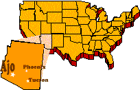 Ajo, Arizona, on the map